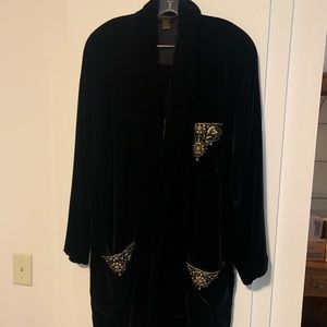 Donna Karan long velvet duster